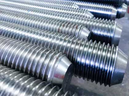 round bar threading for wind turbine anchor bolt